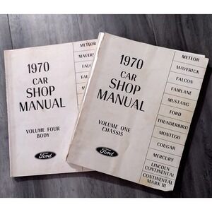 1970 Ford Car Shop Manual Volume One Chassis & Volume Four Body Mustang Maverick